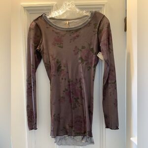 NWT Pete Plum Scoop Neck Plum Long Sleeved Knit Top XS